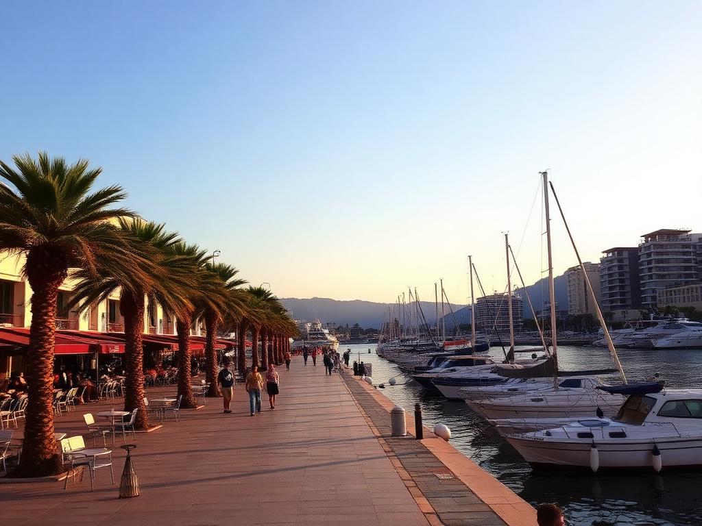 Strandpromenaden i Saranda